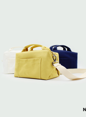 NOL帆布保温防水便当袋2022新款斜跨午餐便当饭盒袋上班族手拎包