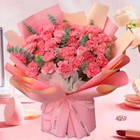 Carnation, rose and lily bouquets, national fresh flower express delivery, same-city delivery, birthday gifts, Shanghai, Beijing and Wuhan stores thumbnail 3