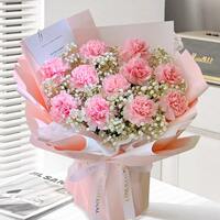 Carnation, rose and lily bouquets, national fresh flower express delivery, same-city delivery, birthday gifts, Shanghai, Beijing and Wuhan stores thumbnail 5
