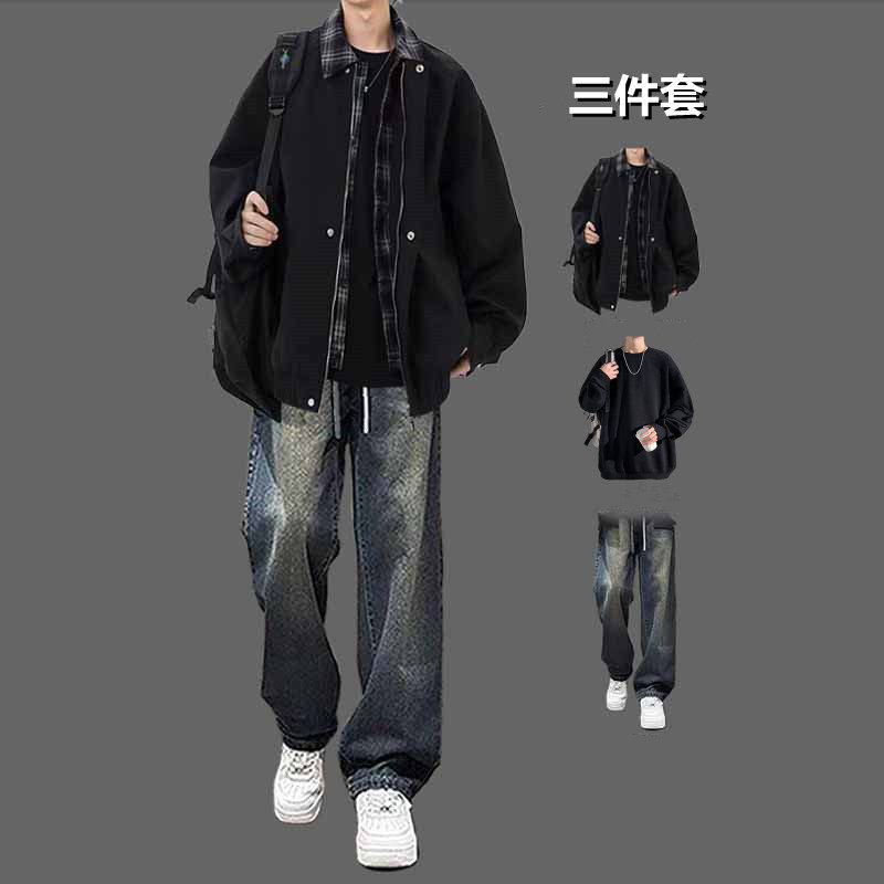 假两件冲锋衣男夹克外套