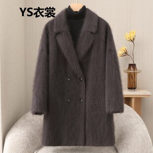 2026冬季女士保暖外套中长款西装领羊毛大衣新款小个子羊毛呢外套