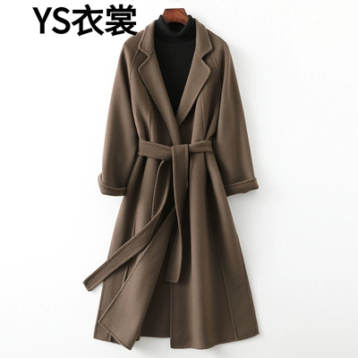 双面呢羊绒大衣女中长款纯色宽松大码高端2025秋冬新款羊毛呢外套