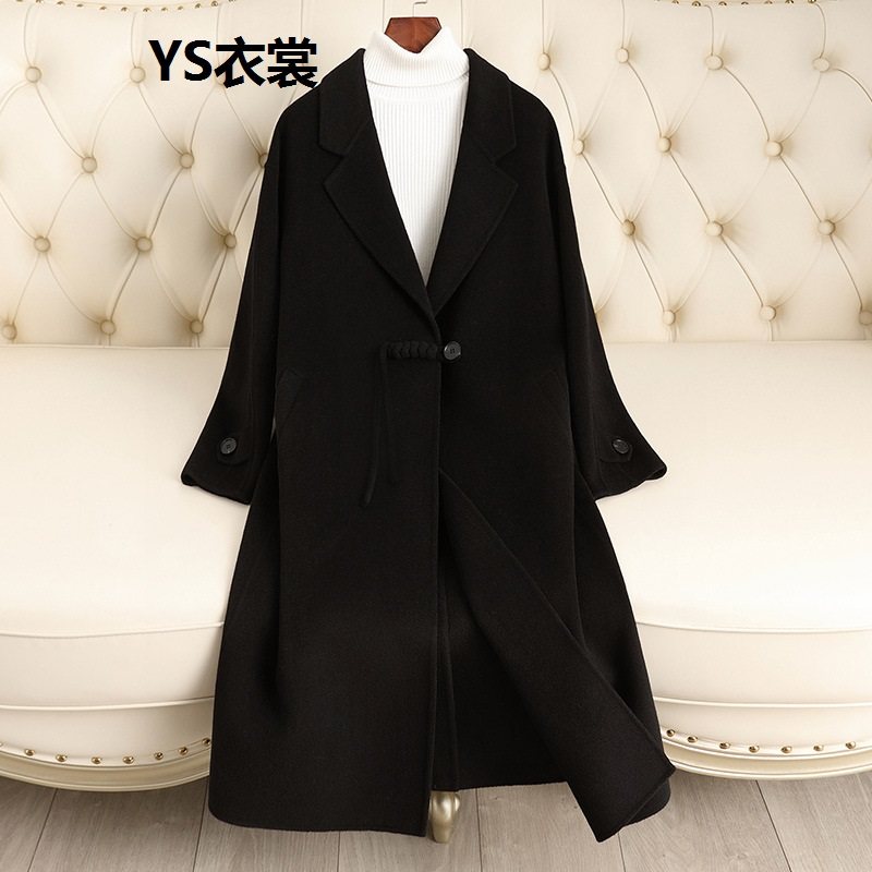 双面羊绒大衣女宽松大码2025秋冬新款时尚中长款韩版高端毛呢外套
