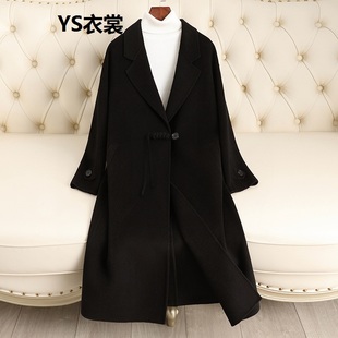 双面羊绒大衣女宽松大码2025秋冬新款时尚中长款韩版高端毛呢外套