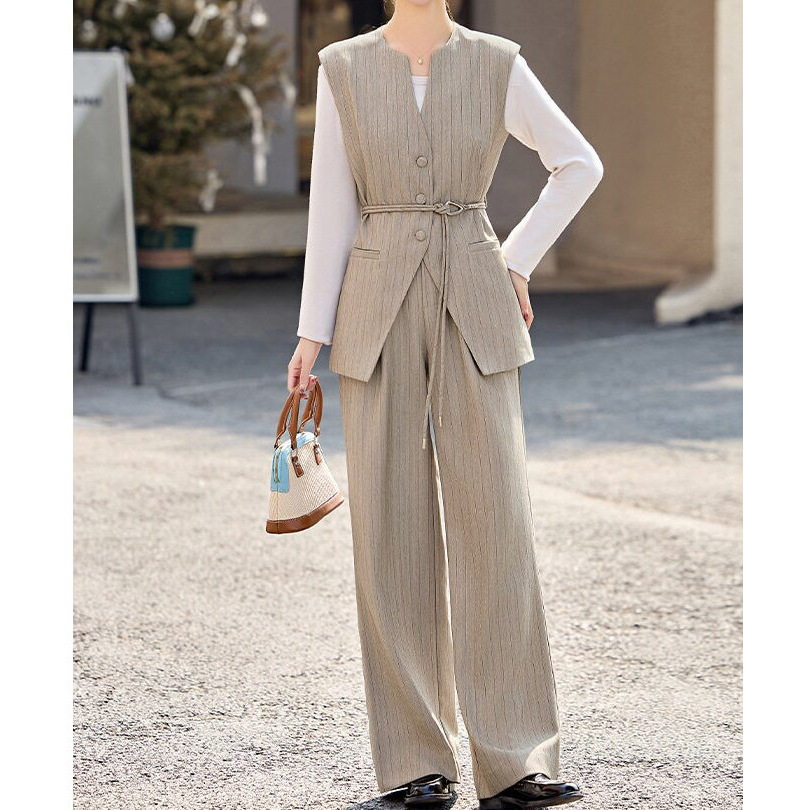 马甲裤子两件套女装2026春秋新款设计感时尚气质休闲洋气减龄套装