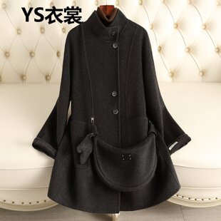 双面羊绒大衣女2025秋冬新款小个子短款高级感小香风修身毛呢外套
