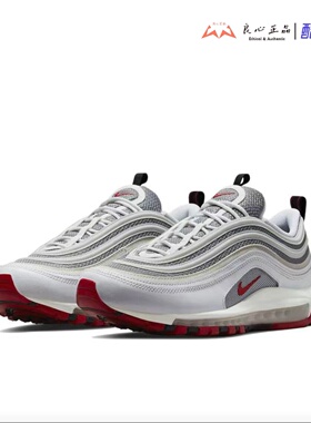 耐克 Nike Air Max 97 男子白银红子弹头气垫休闲跑鞋 DM0027-100