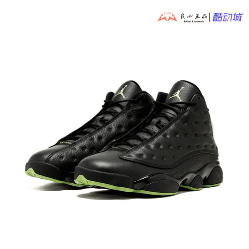 Jordan AJ13 Retro Altitudes 黑绿 青少年高帮篮球鞋 414574-042