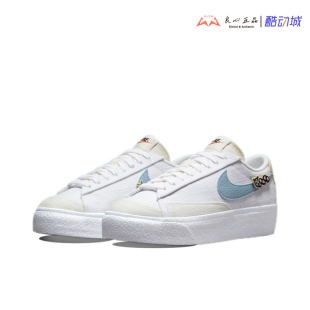 100 DJ6376 耐克Nike BLAZER女子透气开拓者低帮运动休闲厚底板鞋