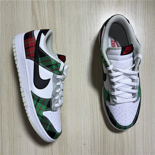 Nike Dunk Low 白绿格纹 男子低帮复古运动休闲板鞋 DV0827-100