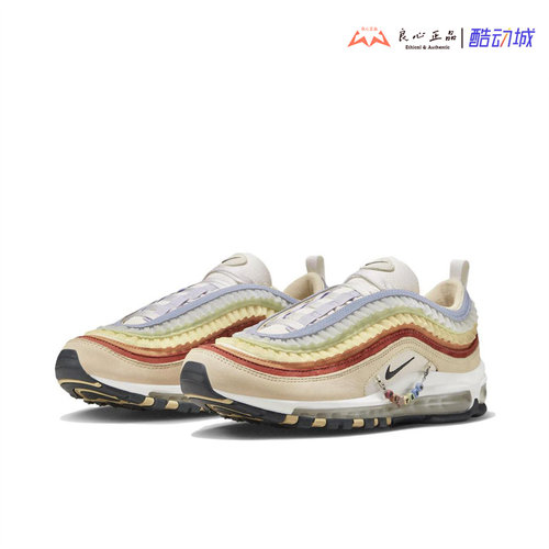 耐克 Nike Air Max 97 男女黄色低帮大气垫休闲跑步鞋 FD8637-600