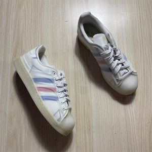 阿迪达斯 三叶草 SUPERSTAR 男子半透明反光贝壳头运动鞋 H00197