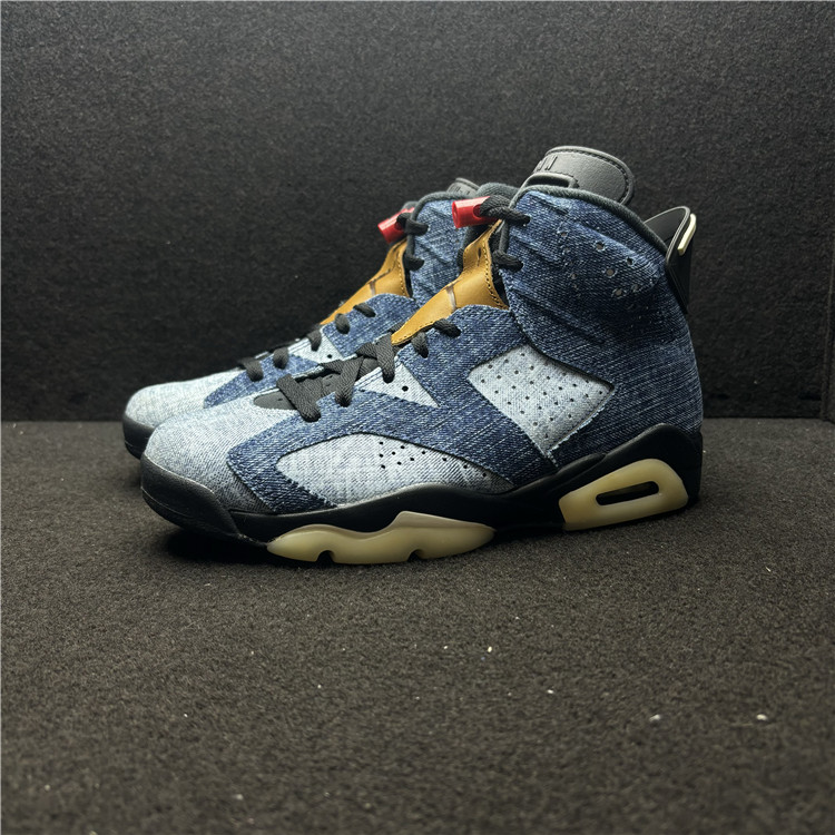Air Jordan 6 AJ6蓝牛仔 深浅蓝 丹宁男子高帮篮球鞋 CT5350-401