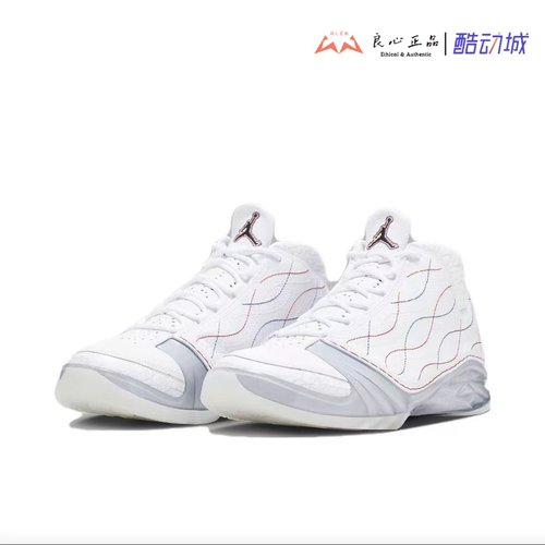 Air Jordan 23 AJ23代 男子白色中帮复古实战篮球鞋 FV3621-140