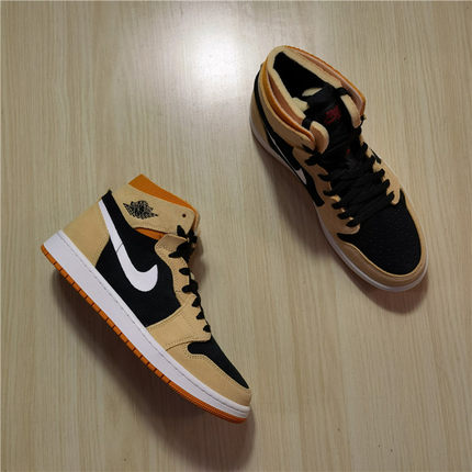 Air Jordan 1 Zoom AJ1橙黄色男子复古休闲运动篮球鞋CT0978-200