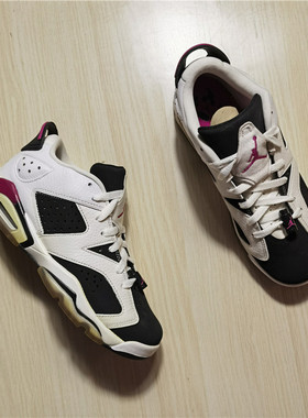Air Jordan 6 Low GS AJ6 黑白女子低帮篮球鞋 768878-107
