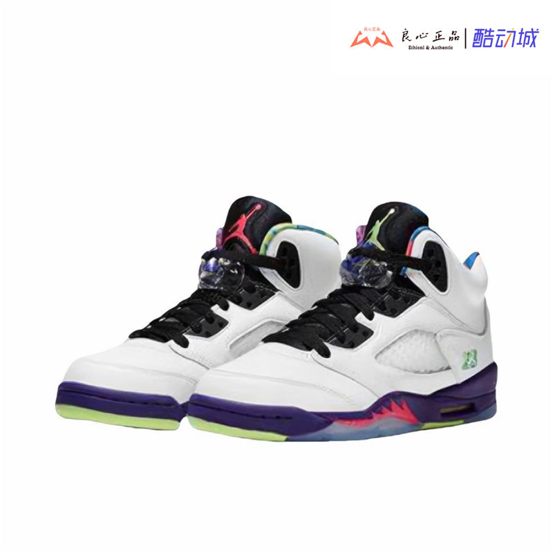 Air Jordan 5 Retro Ghost Green 白紫GS气垫篮球鞋 DB3024-100