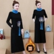 复古秋冬季 裙子改良旗袍宽松遮肚300斤胖mm大码 加绒加厚连衣裙女