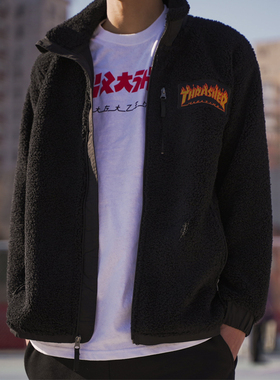 【羔羊House】Thrasher Shepherd 美版羊羔绒火焰夹克外套棉服