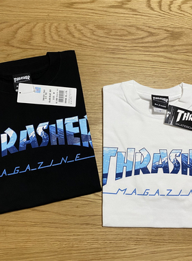 【羔羊House】Thrasher日版 富士山火焰日出日落宽松短袖T恤情侣