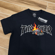 【超帅新款】Thrasher Neckface艺术家联名款暗黑汽车火焰短袖T恤