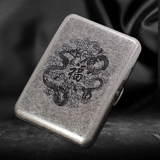 Ретро бронзовый маленький портативный металлический портсигар, подарок на день рождения