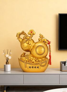 2026新款福禄招财摆件福到财到运气到送礼乔迁办公客厅前台装饰品