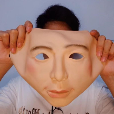 人皮面皮真人乳胶人脸面具全脸头套硅成人男女3d立体万圣节搞笑