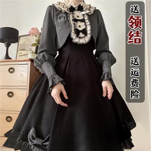 万圣节维奥尔小夜曲lolita长袖OP春秋冬洛丽塔连衣裙优雅cla大码