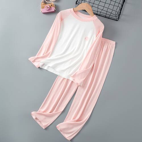 儿童睡衣空调服a类舒适男童女童家居服套装青少年薄款莫代尔夏天