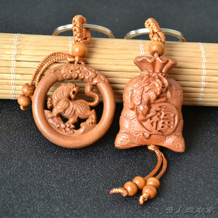 立体貔貅福袋钥匙扣挂件十二生肖虎挂饰男女随身个性钥匙链小礼物