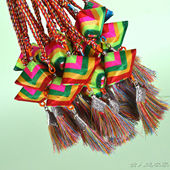 端午小粽子项链大号彩线三角粽挂件儿童挂脖五彩绳五色线吊坠礼物