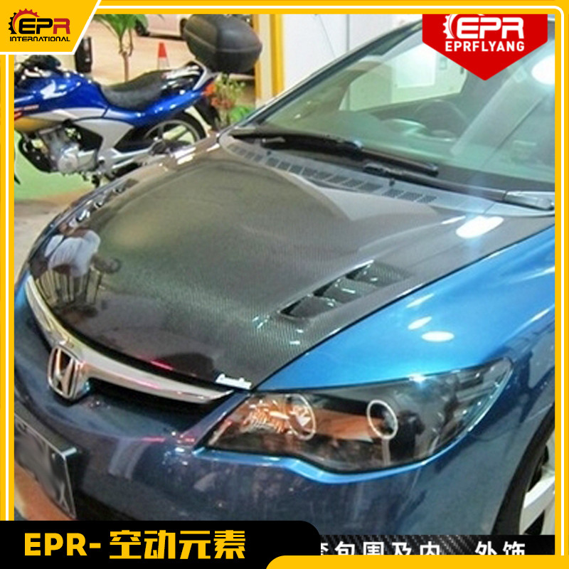 思域八代FD机盖无限MUG碳纤包围