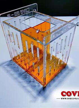正品COVE高清4K隔离盒捉鱼放隔离珊瑚检疫盒橙色海缸亚克力捉鱼器