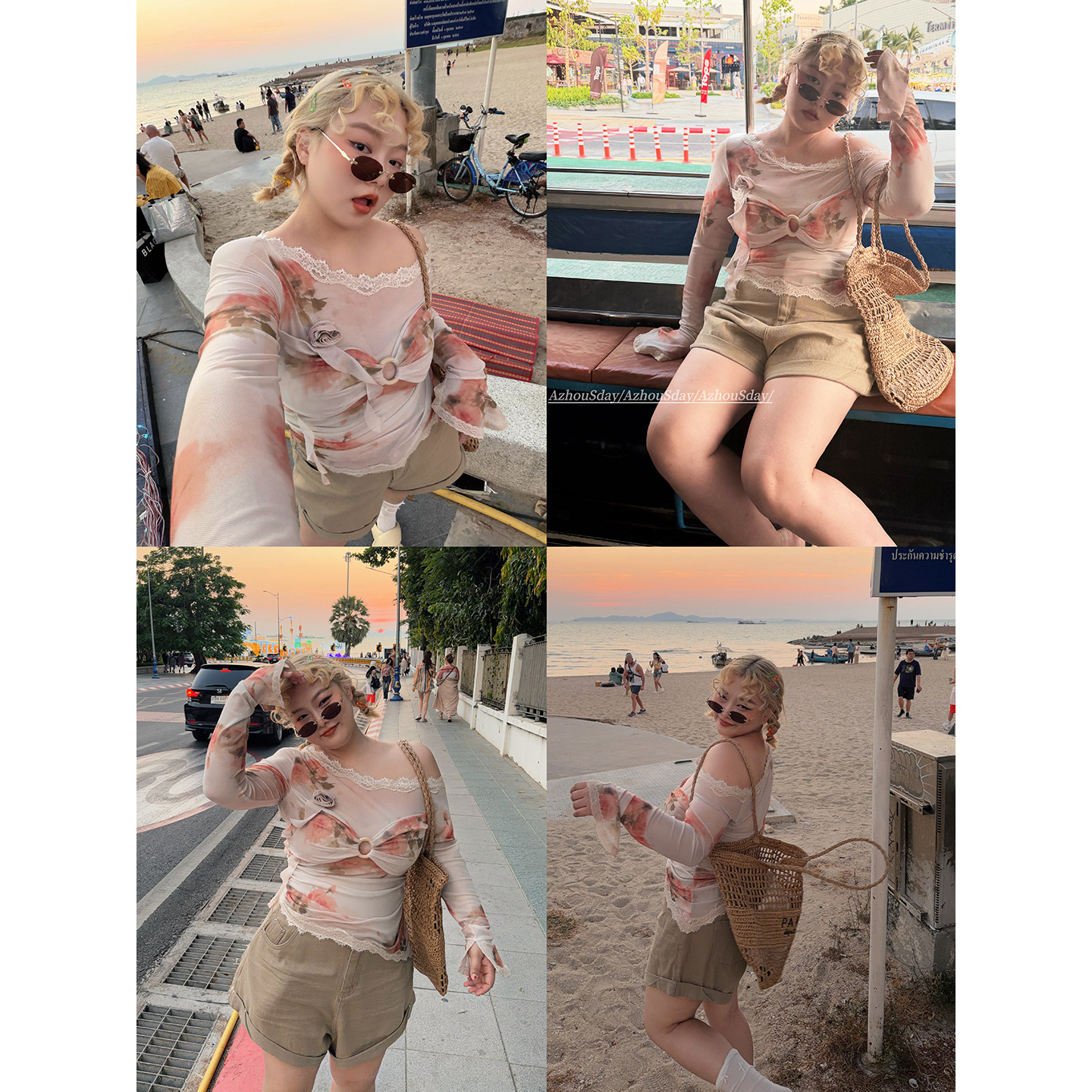 阿周家“颜值天花板”高阶重工炒色扎染网纱蕾丝纱+手工玫瑰胸针