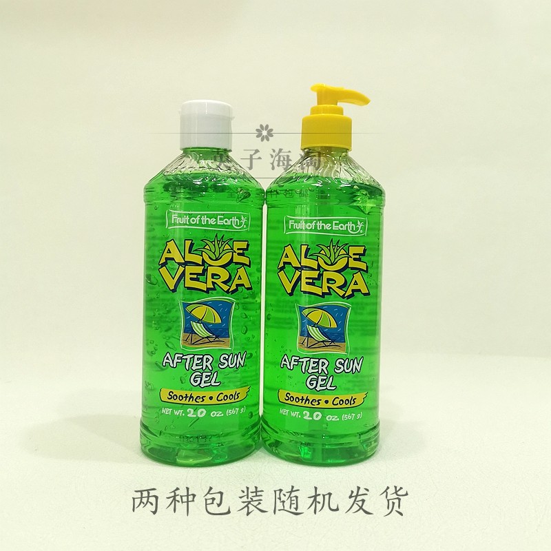 美国Fruit of the earth闪露晒后修复凝胶舒缓凉爽芦荟着哩567g