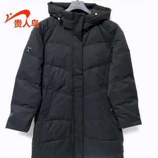 贵人鸟羽绒服女装正品2024冬新款宽松中长款连帽运动休闲Y1245098
