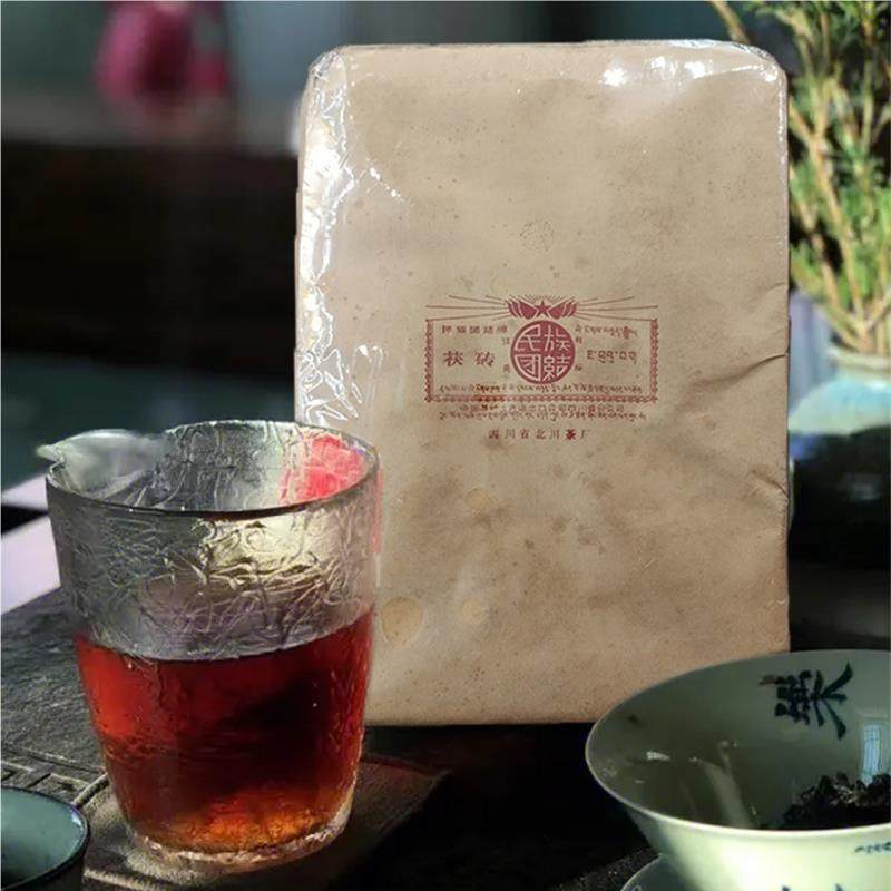 八十年代北川茶厂茯砖民族团结牌红印老80老黑茶3000g加厚
