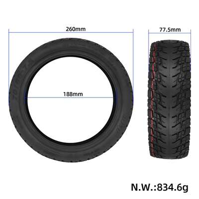 10寸70/60-7.5越野真空胎 ZT3/ZT3 Pro电动滑板车轮胎防滑真空胎
