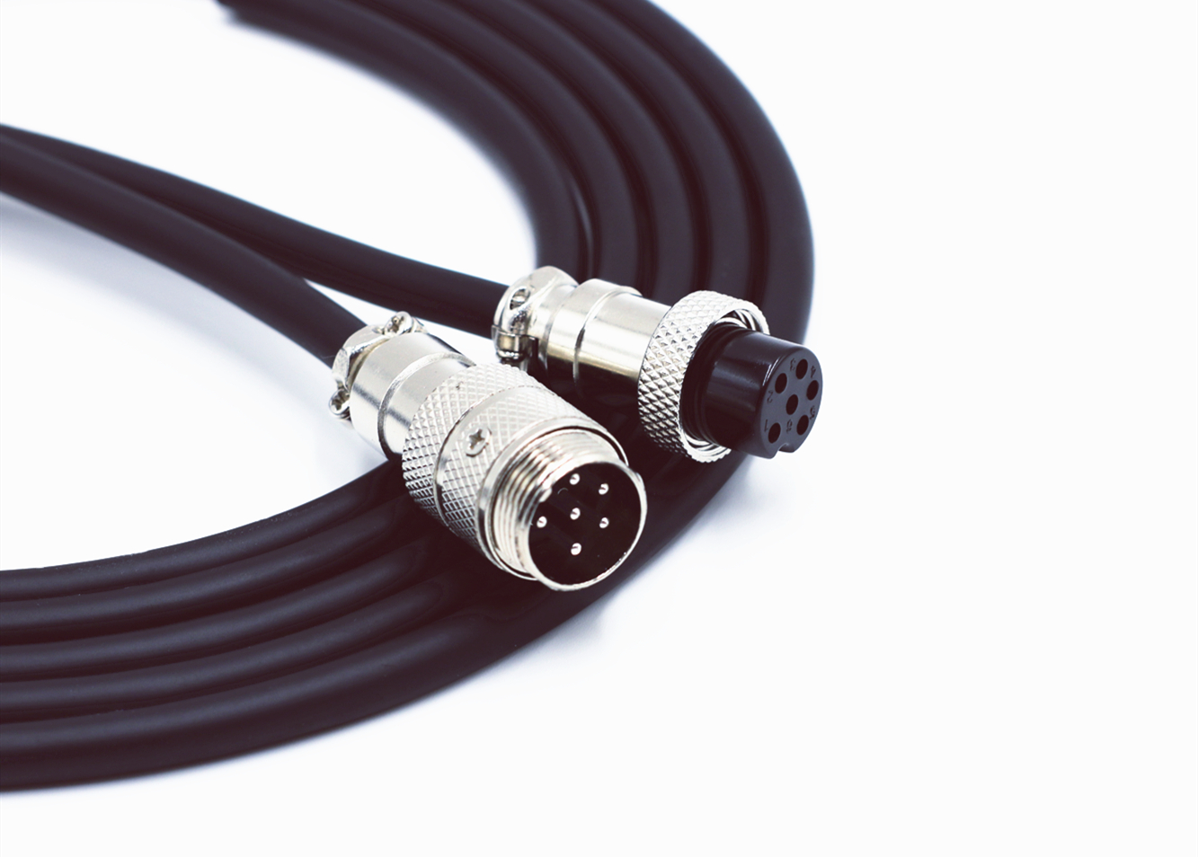 itc广播系统6芯手拉手会议话筒线6针公对母麦克风线航空插音频线