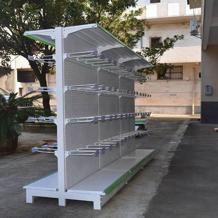 加宽加厚超市货架展示架新款便利店零食挂钩架单面双面多层置物架