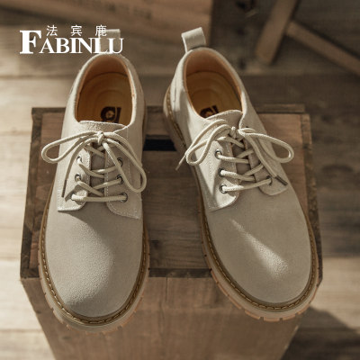 法宾鹿真皮马丁鞋男翻毛皮鞋