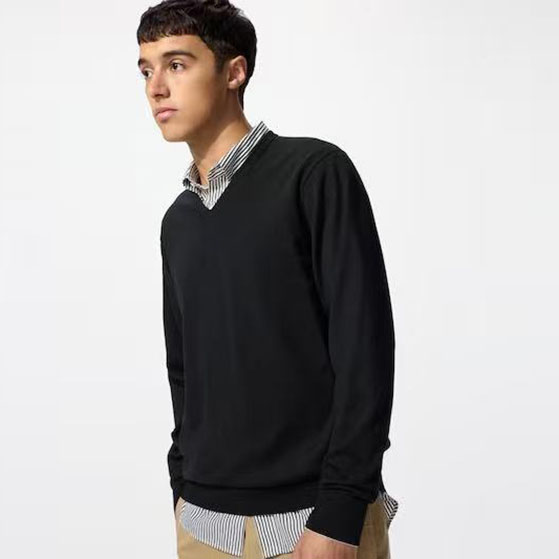 外贸日单100羊毛男女同款毛衣