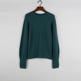 女装 外贸日单U yang毛圆领长袖 毛衣套头针织衫 阳光家 大码 秋冬季
