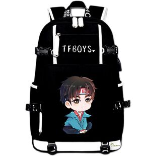 27新款tfboys王源王俊凯易烊千玺q版男女小学生初高中书包双肩包