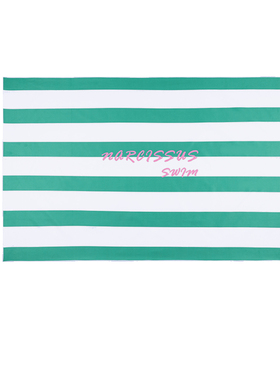 水仙SWIM绿色条纹游泳速干浴巾女运动健身户外吸水擦汗便携毛巾