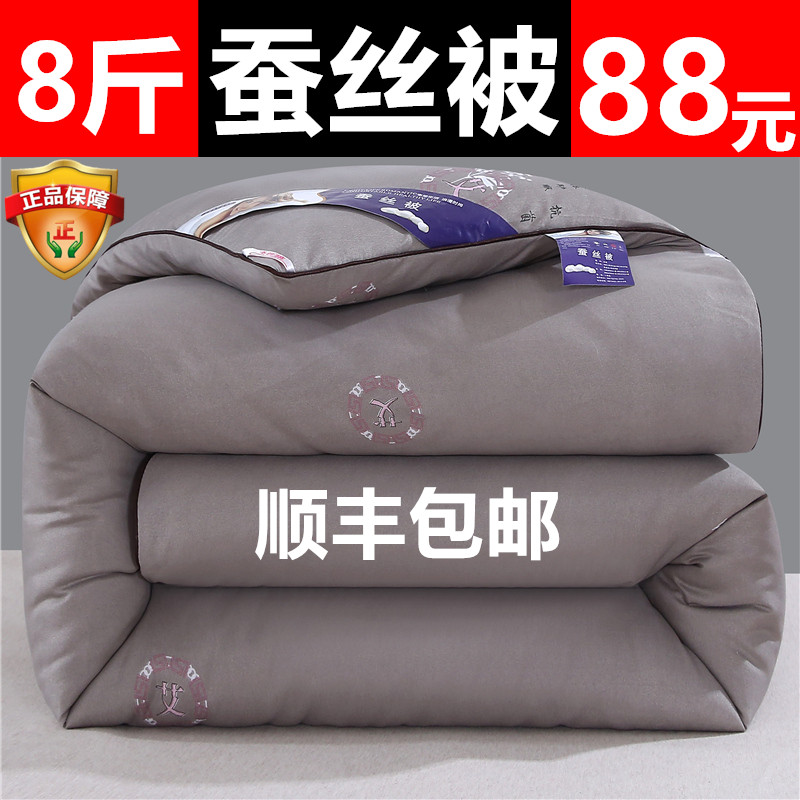 加厚双人春秋被恒源样桑蚕丝