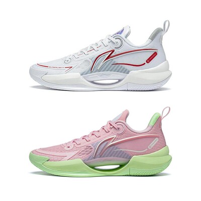 LiNing李宁 超轻2022 V2 元年白减震防滑耐磨低帮篮球鞋ABAT029-3