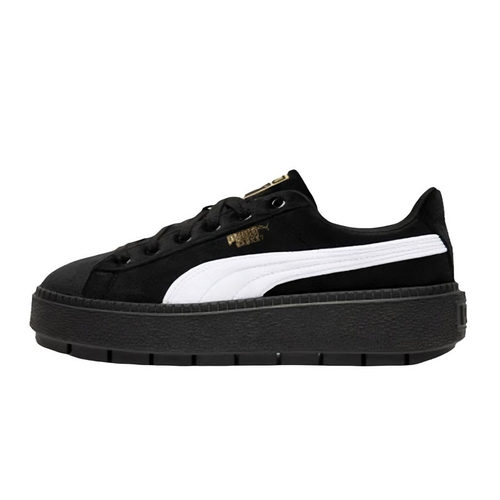 PUMA Platform Trace V 绒面革防滑轻便 低帮板鞋 女款 372613-01