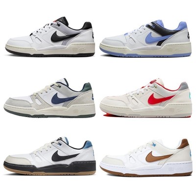 Nike Full Force Low 潮流舒适减震耐磨板鞋男款 白黑 FB1362-101